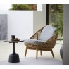 Cane-Line Hive Lounge Chair W/Teak Legs Front Angle