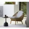 Cane-Line Hive Lounge Chair W/Teak Legs Front Angle - Cane-Line Hive Lounge Chair W/Teak Legs Front Angle