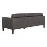 Sunpan Karmelo Sofa Vintage Charcoal Leather - Back Side Angle