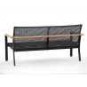 Royal Teak Naples Sofa Charcoal Aluminum and Rope C