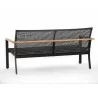 Royal Teak Naples Sofa Charcoal Aluminum and Rope C - Royal Teak Naples Sofa Charcoal Aluminum and Rope C