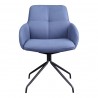 Moe's Home Collection Kingpin Swivel Office Chair - Blue - Front