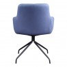 Moe's Home Collection Kingpin Swivel Office Chair - Blue - Rear