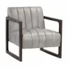 Sunpan Joaquin Lounge Chair Bravo Metal - Front Side Angle - Sunpan Joaquin Lounge Chair Bravo Metal - Front Side Angle