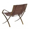 Sunpan Willis Lounge Chair - Brown Leather - Back Side Angle