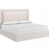 Sunpan Nylah Bed King Bergen Taupe  - Front Side Angle