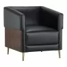 Sunpan Shylo Lounge Chair - Castillo Black - Front Side Angle - Sunpan Shylo Lounge Chair - Castillo Black - Front Side Angle