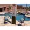 AZ Patio Heaters Commercial Glass Tube Patio Heater in Hammered Bronze - Lifestyle