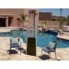 AZ Patio Heaters Commercial Glass Tube Patio Heater in Hammered Bronze - Lifestyle - AZ Patio Heaters Commercial Glass Tube Patio Heater in Hammered Bronze - Lifestyle