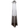AZ Patio Heaters Commercial Glass Tube Patio Heater in Hammered Bronze - Front Side Angle