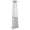AZ Patio Heaters Commercial Glass Tube Patio Heater in Stainless Steel - Front Side Angle