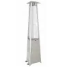 AZ Patio Heaters Commercial Glass Tube Patio Heater in Stainless Steel - Front Side Angle - AZ Patio Heaters Commercial Glass Tube Patio Heater in Stainless Steel - Front Side Angle