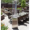 AZ Patio Heaters Commercial Glass Tube Patio Heater in Stainless Steel - Lifestyle