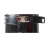 AZ Patio Heaters Round Commercial Glass Cylinder Patio Heater in Black with Black Tube - Angle