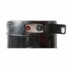 AZ Patio Heaters Round Commercial Glass Cylinder Patio Heater in Black with Black Tube - Angle - AZ Patio Heaters Round Commercial Glass Cylinder Patio Heater in Black with Black Tube - Angle