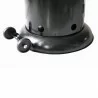 AZ Patio Heaters Round Commercial Glass Cylinder Patio Heater in Black with Black Tube - Base Angle - AZ Patio Heaters Round Commercial Glass Cylinder Patio Heater in Black with Black Tube - Base Angle
