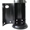 AZ Patio Heaters Round Commercial Glass Cylinder Patio Heater in Black with Black Tube - Base Opened Angle - AZ Patio Heaters Round Commercial Glass Cylinder Patio Heater in Black with Black Tube - Base Opened Angle