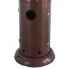 AZ Patio Heaters Round Commercial Glass Cylinder Patio Heater in Hammered Bronze with Clear Tube - Base Angle