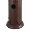 AZ Patio Heaters Round Commercial Glass Cylinder Patio Heater in Hammered Bronze with Clear Tube - Base Angle - AZ Patio Heaters Round Commercial Glass Cylinder Patio Heater in Hammered Bronze with Clear Tube - Base Angle