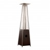 AZ Patio Heaters Glass Tube Patio Heater in Hammered Bronze - Front Side Angle
