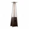 AZ Patio Heaters Glass Tube Patio Heater in Hammered Bronze - Front Side Angle - AZ Patio Heaters Glass Tube Patio Heater in Hammered Bronze - Front Side Angle