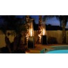 AZ Patio Heaters Glass Tube Patio Heater in Hammered Bronze - Lifestyle