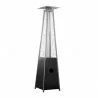 AZ Patio Heaters Glass Tube Patio Heater in Black - Front Side Angle - AZ Patio Heaters Glass Tube Patio Heater in Black - Front Side Angle