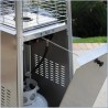 AZ Patio Heaters Glass Tube Patio Heater in Stainless Steel - Base Angle