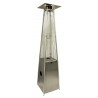 AZ Patio Heaters Glass Tube Patio Heater in Stainless Steel - Front Angle