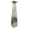 AZ Patio Heaters Glass Tube Patio Heater in Stainless Steel - Front Angle - AZ Patio Heaters Glass Tube Patio Heater in Stainless Steel - Front Angle