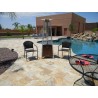 AZ Patio Heaters Compact Glass Tube Heater in Hammered Bronze - Lifestyle
