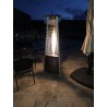 AZ Patio Heaters Compact Glass Tube Heater in Hammered Bronze - Lifestyle