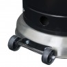 AZ Patio Heaters Outdoor Two-Toned Patio Heater in Stainless Steel and Black - Base Angle