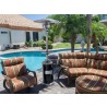 AZ Patio Heaters Outdoor Two-Toned Patio Heater in Stainless Steel and Black - Lifestyle