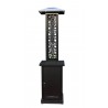 AZ Patio Heaters Hiland Wood Pellet Glass Tube Heater In Matte Black - Front Angle
