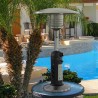 AZ Patio Heaters Table Top Patio Heater in Stainless Steel and Black - Lifestyle