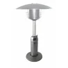 AZ Patio Heaters Table Top Patio Heater in Hammered Silver - Front Angle - AZ Patio Heaters Table Top Patio Heater in Hammered Silver - Front Angle
