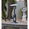 AZ Patio Heaters Table Top Patio Heater in Hammered Silver - Lifestyle