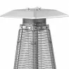 AZ Patio Heaters Glass Tube Table Top Patio Heater in Hammered Bronze - Closeup Top Angle - AZ Patio Heaters Glass Tube Table Top Patio Heater in Hammered Bronze - Closeup Top Angle