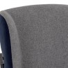 Sunpan Pearce Counterstool Dark Grey-Abbington Navy - Seat Closeup Top Angle