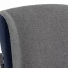 Sunpan Pearce Counterstool Dark Grey-Abbington Navy - Seat Closeup Top Angle - Sunpan Pearce Counterstool Dark Grey-Abbington Navy - Seat Closeup Top Angle