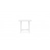 Azzurro Living Hampton Side Table With Matte White Aluminum And Honed Carrara Marble - Side