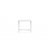 Azzurro Living Hampton Side Table With Matte White Aluminum And Honed Carrara Marble - Front