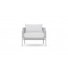 Azzurro Living Hampton Club Chair With Polar Cushion  and Beach White All-Weather Wicker - Front