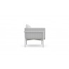 Azzurro Hampton Club Chair In Matte White With Beach White All-Weather Wicker - Side