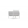 Azzurro Hampton Club Chair In Matte White With Beach White All-Weather Wicker - Back Angled