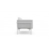 Azzurro Hampton 2 Seat Sofa With Matte White Aluminum And White All-Weather Wicker - Side