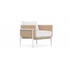 Azzurro Living Hampton Club Chair With Polar Cushion and Onyx All-Weather Wicker - Angled
