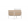 Azzurro Living Hampton Club Chair With Polar Cushion and Onyx  All-Weather Wicker - Back Angled