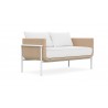 Azzurro Living Hampton 2 Seat Sofa With Polar Cushion in Onyx All-Weather Wicker - Angled